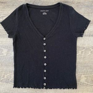 American Eagle Cute Black Shirt